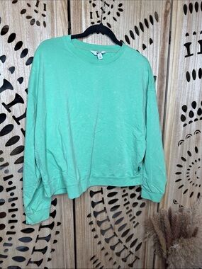 JoyLab Mint Bleach Wash Crewneck Sweatshirt